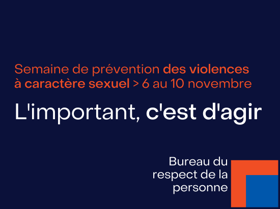 Semaine De Prévention Des Violences à Caractère Sexuel